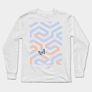 colorful Abstract Simple Pattern geometry Long Sleeve T-Shirt